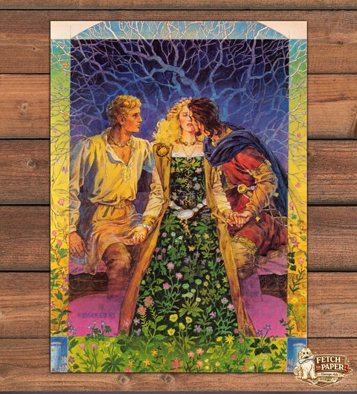 Jody Lee 1980s Magazine Illustration 1984 "The Mists of Avalon"