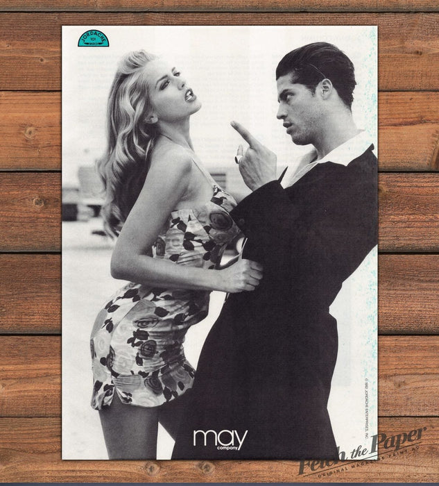 Jordache Basics 101 Arguing Couple May Company Print Ad 1992 1990s
