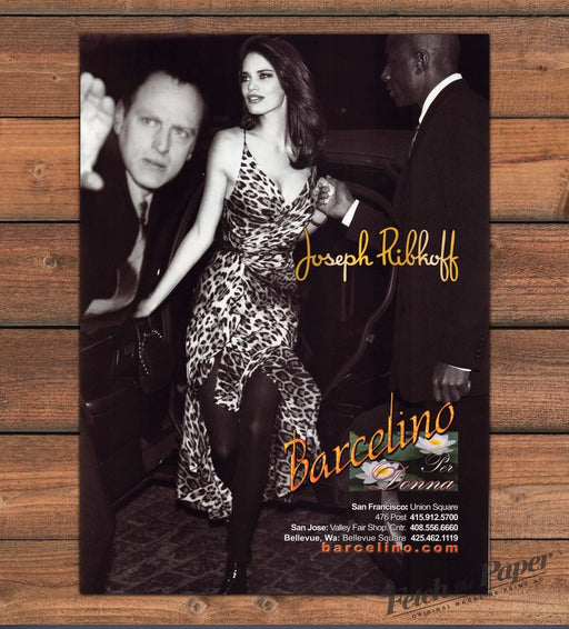 Joseph Ribkoff Barcelino Leopard Dress Black Tights Print Ad 2007 2000s