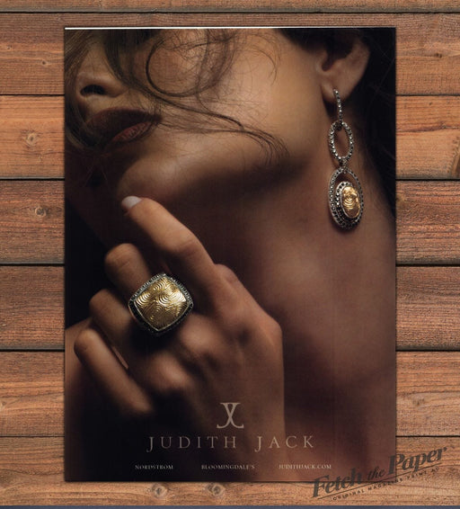 Judith Jack Statement Ring Dangle Earring Sultry Jewelry Print Ad 2008 2000s
