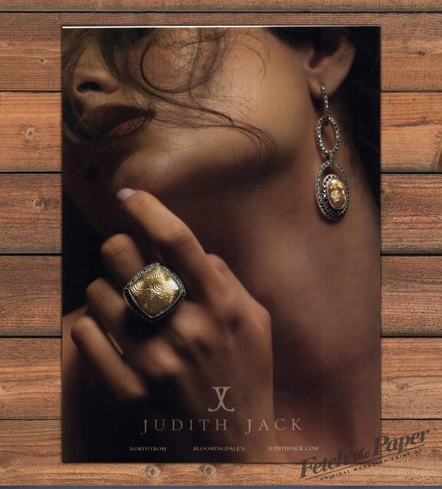 Judith Jack Statement Ring Dangle Earring Sultry Jewelry Print Ad 2008 2000s