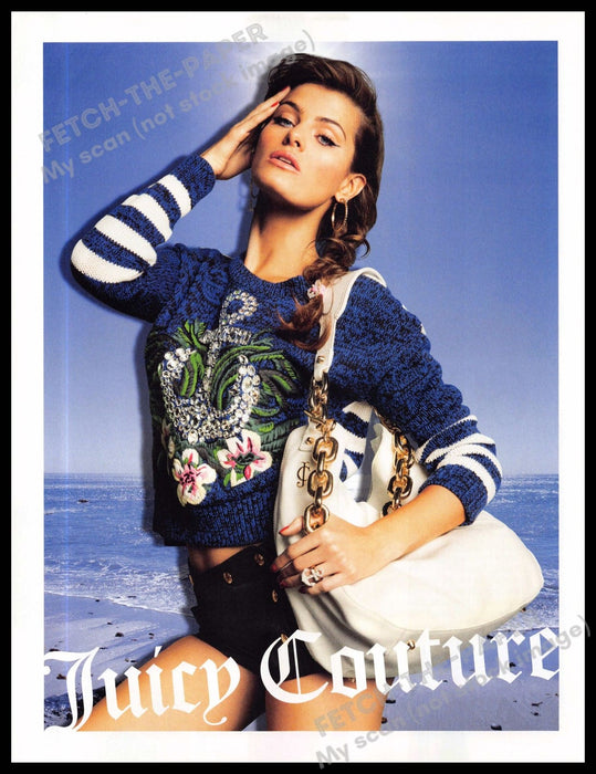 Juicy Couture 2010s U.K. Magazine Print Ad 2013 Handbag Legs Isabeli Fontana