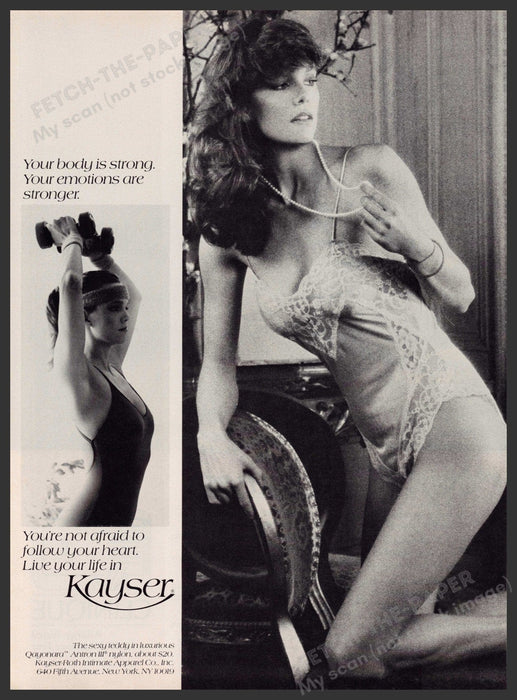 Kayser Lingerie 1980s Print Advertisement 1984 Legs Strong Body Emotions Fetch-the-Paper