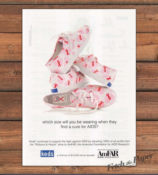 Keds 1990s Print Advertisement Ad 1996 Shoes Breast Cancer Awareness