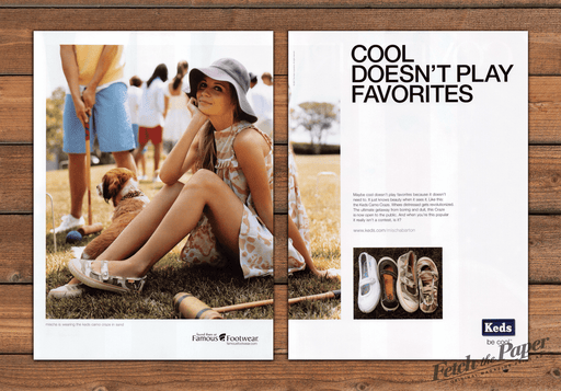 Keds Mischa Barton "Cool Doesn't Play Favorites" Print Ad 2007 2000s (2pgs)