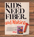 Kellogg's Raisin Bran Kids Need Fiber Orange Crayon Cereal Print Ad 1987 1980s