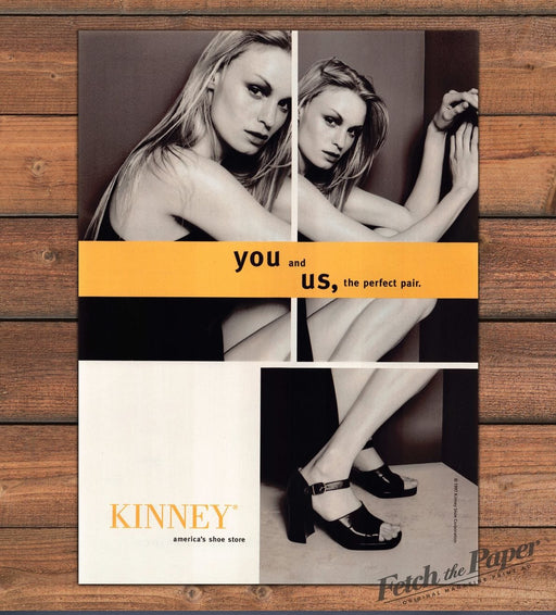 Kinney Shoes "The Perfect Pair" Legs Platform Sandals Print Ad 1997 1990s