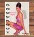 Knockout Summer Nights Pink Sequin Dress Crouching Pose Legs Print Ad 1991 1990s
