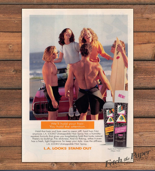 L.A. Looks 1990s Print Advertisement Ad 1996 Surfer Dudes Boys Hair