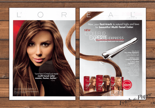 L'Oréal Couleur Experte Express Hair Color Print Ad 2008 2000s (2pgs)