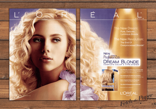 L'Oreal Hair Scarlett Johansson 2000s Print Advertisement (2 pages) 2008 Sexy