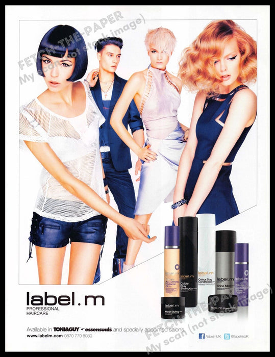 label.m 2010s Magazine Print Ad 2013 Legs Haircare Fashion Professional