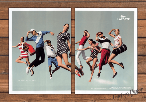 Lacoste Jumping Models Polka Dots Legs Print Ad 2008 2000s (2pgs)