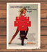 Lady Baltimore Luggage Red Suitcase Bare Legs Moped Ride Print Ad 1968 1960s