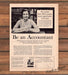LaSalle Extension University Be An Accountant Woman Desk Print Ad 1968 1960s