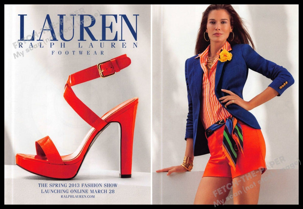 Lauren Ralph Lauren Footwear 2010s Magazine Print Ad 2013 Spring Fashion Show