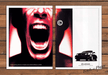 Lexus GS 400 Screaming Mouth Red Black Yelling Print Ad 1998 1990s (2pgs)
