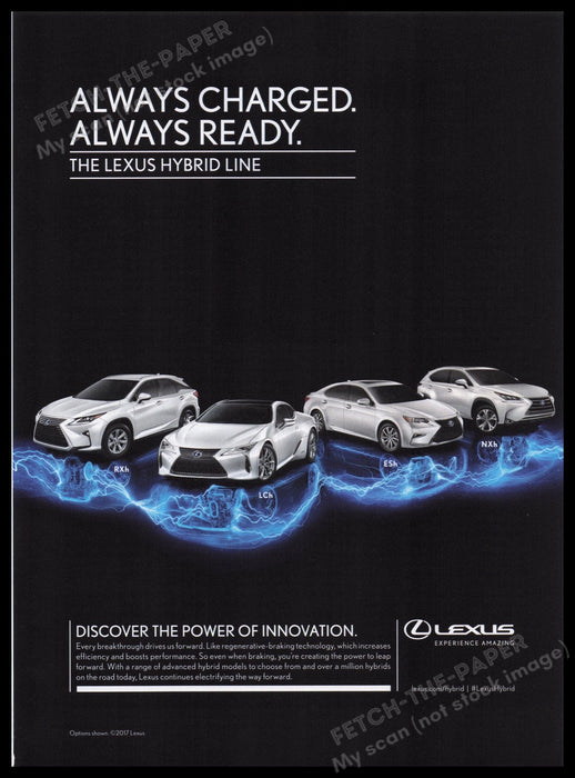 Lexus Hybrid Line 2000s Print Advertisement Ad 2017 Fetch the Paper!