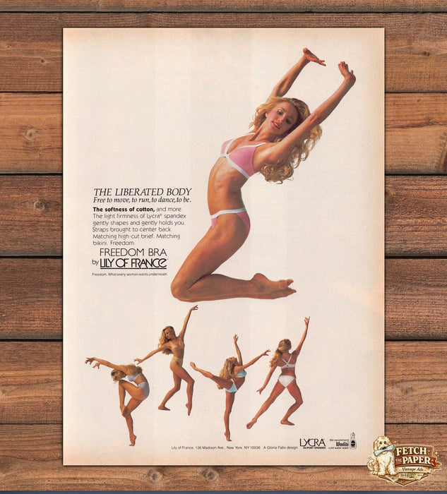 Lily Of France Lingerie 1980s Print Advertisement Ad 1985 Liberated Body Legs