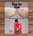 Liquid Tide Toe to Toe Dingy White Socks Print Ad 1986 1980s