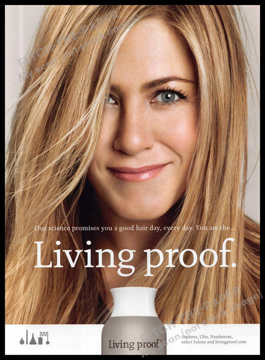 Living Proof 2010s Magazine Print Advertisement 2013 Jennifer Aniston