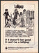 Lollipop Sleepwear 1980s Print Advertisement 1982 Black & White Illustration Fetch-the-Paper