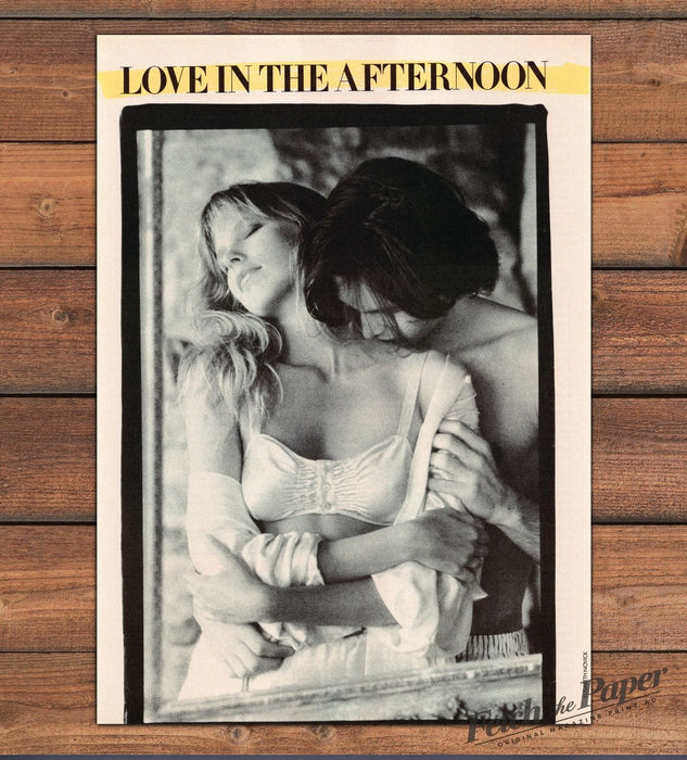 Love In The Afternoon Couple Satin Camisole Embrace Magazine Photo 1985 1980s