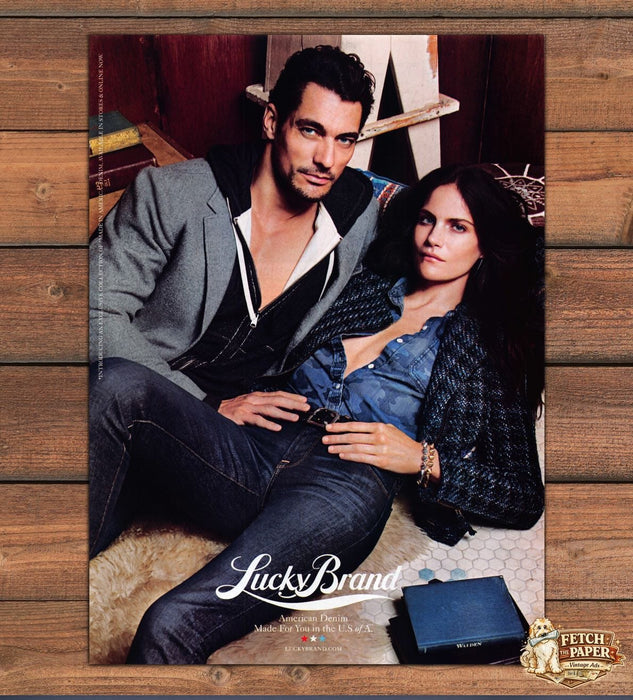 Lucky Brand 2010s Print Advertisement 2013 Couple American Denim