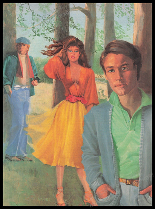 Magazine Illustration Throuple Threesome 1980s 1981 Mosker Fetch-the-Paper