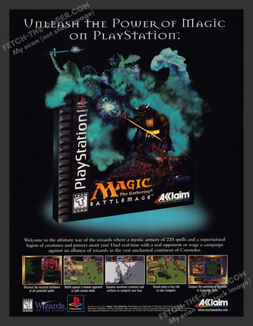 Magic the Gathering: Battlemage 1990s Video Game Print Advertisement Ad 1997