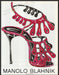 Manolo Blahnik Shoes 2000s Print Advertisement Ad 2009 Illustration Red Fetch-the-Paper