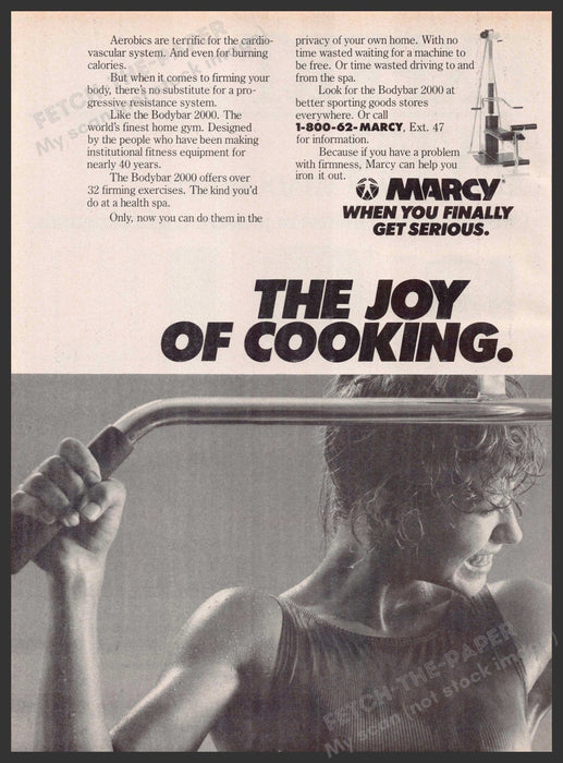 Marcy Bodybar 2000 1980s Print Advertisement 1984 Exercise Equipment Marcy