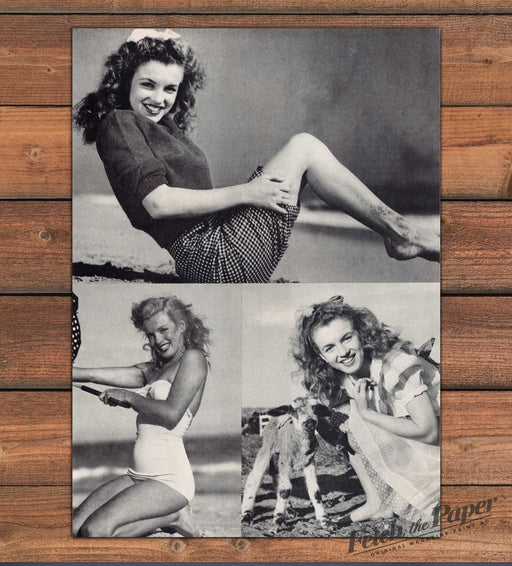 Marilyn Monroe Curly Haired Beach Skirt Bare Legs Magazine Photo 1986 1980s