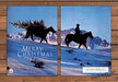 Marlboro Country Merry Christmas Cowboy Horse Tree Print Ad 1997 1990s (2pgs)