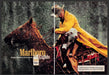Marlboro Lights 1990s Print Advertisement (2 pages) 1995 Rain Cowboy Calf Rescue Marlboro Lights