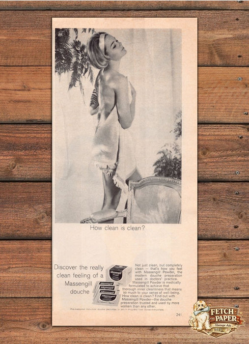 Massengill Powder Douche How Clean Is Clean Print Ad 1966 1960s