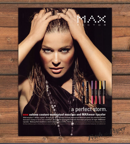 Max Factor Carmen Electra Volume Couture Mascara Wet Hair Print Ad 2007 2000s