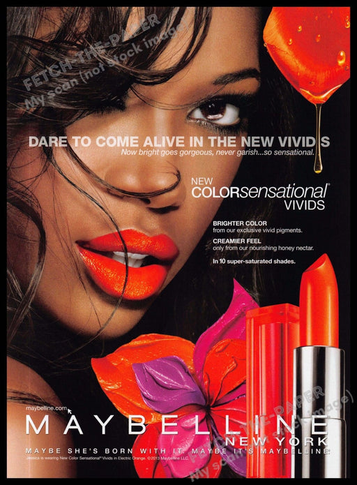 Maybelline 2010s Magazine Print Ad 2013 Jessica Colorsensational Vivids