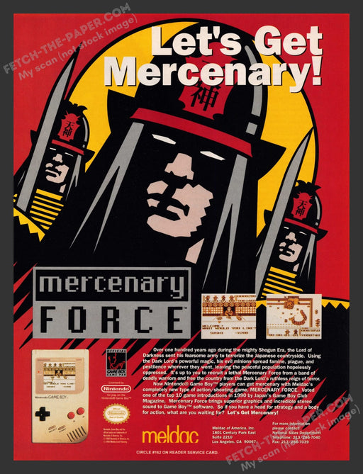 Mercenary Force Video Game 1990s Print Advertisement Ad 1990