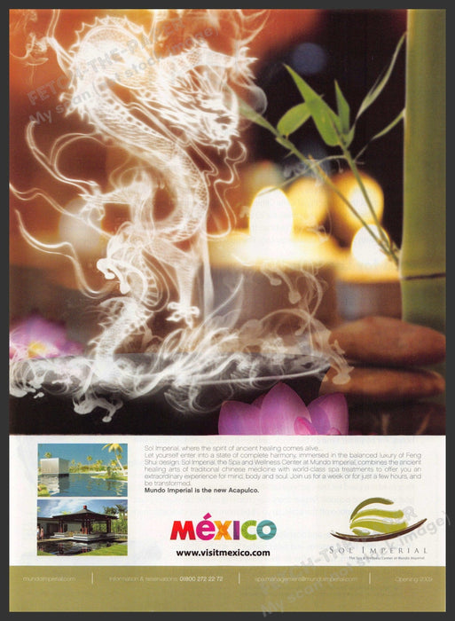 Mexico Travel Promo 2000s Magazine Print Ad 2008 Ancient Healing Spirit Mexico