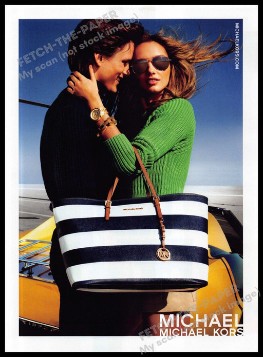 Michael Kors 2010s Magazine Print Advertisement 2013 Handbag Couple Convertible