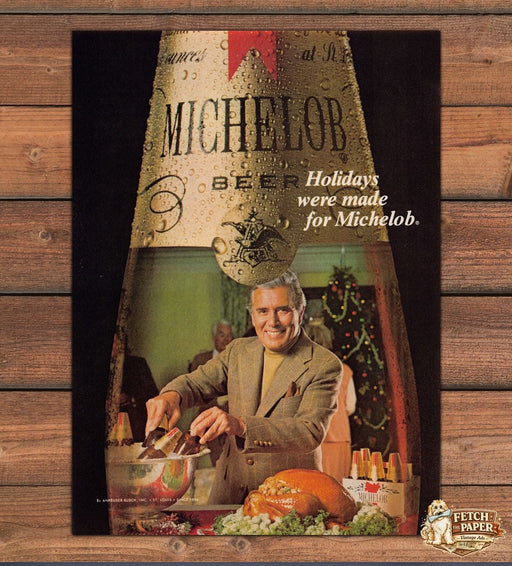 Michelob Beer Holidays Were Made for Michelob Turkey Holiday Print Ad 1978 1970s