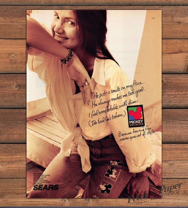 Mickey Unlimited Disney "Having Fun Never Goes Out of Style" Print Ad 1995 1990s