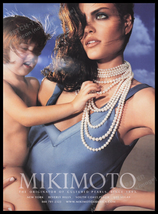 Mikimoto Pearls 2000s Print Advertisement Ad 2005 Fetch the Paper!