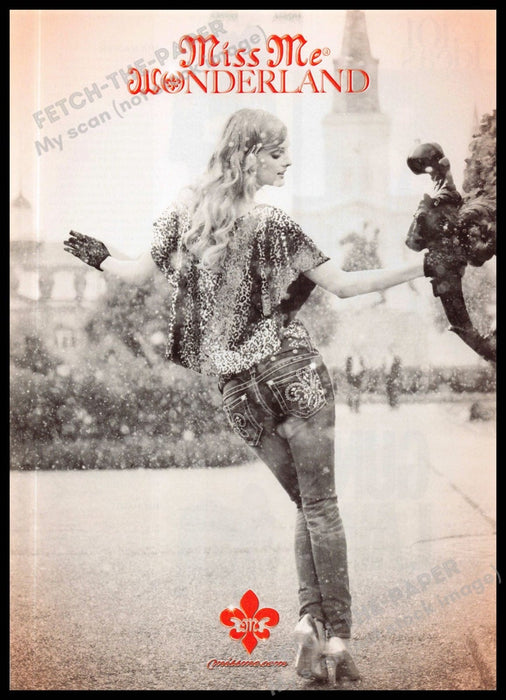 Miss Me Wonderland 2010s Magazine Print Advertisement 2013 Jeans