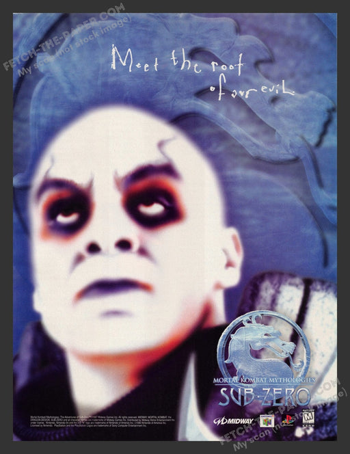 Mortal Kombat Mythologies: Sub Zero 1990s Video Game Print Advertisement Ad 1997