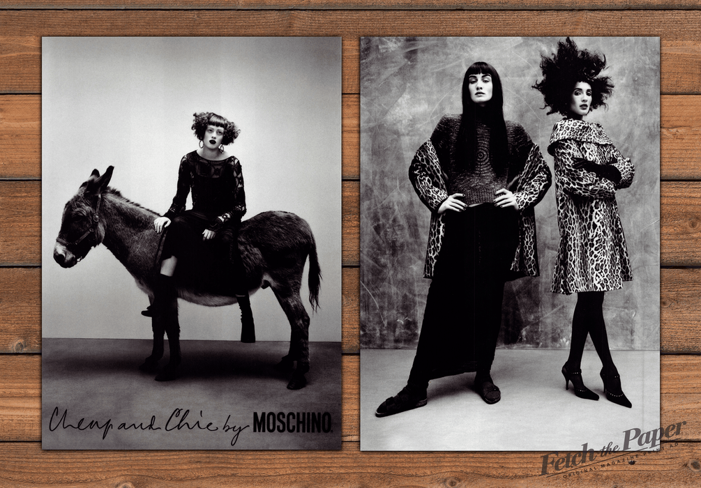 Moschino Cheap And Chic 1 Page (Front/Back) Print Ad 1997 1990s