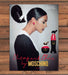 Moschino Cheap And Chic Parfum Model Slicked Bun White Bow Print Ad 1998 1990s