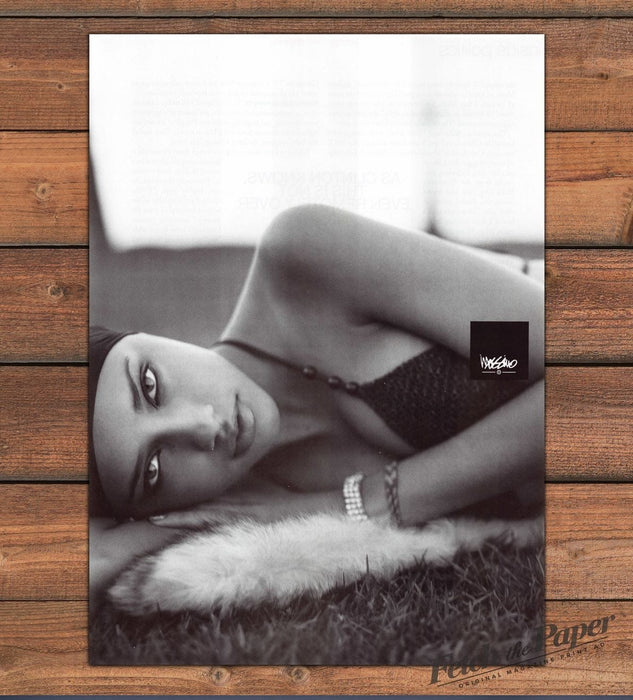 Mossimo Model Adriana Lima Black and White Portrait Print Ad 1998 1990s