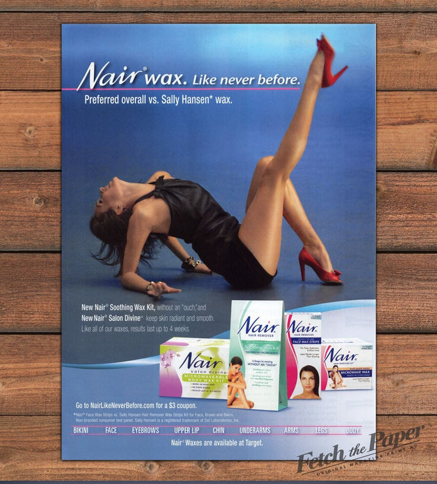 Nair Hair Remover Dancer Legs 2000s Print Advertisement 2008
